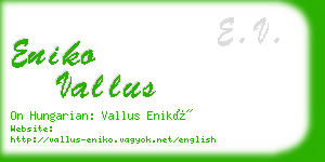 eniko vallus business card